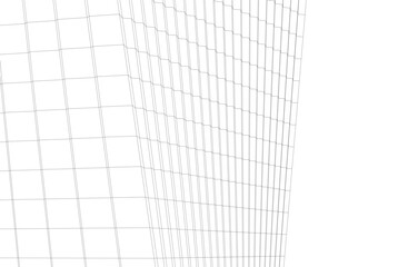 Abstract modern architecture, 3D rendering