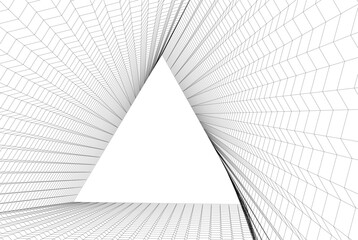 Abstract modern architecture, 3D rendering