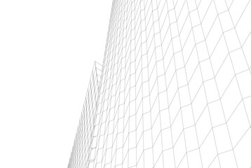 Abstract modern architecture, 3D rendering