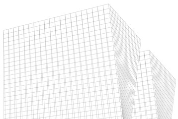 Abstract modern architecture, 3D rendering