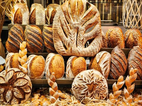 Assorted Artisan Breads Display - Powered by Adobe