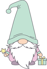 santa claus with a gift