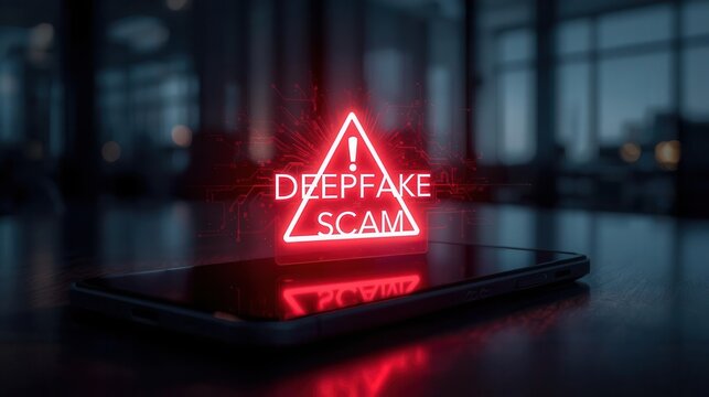 Understanding deepfake scam risks in digital media online security infographic modern office informative visual