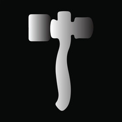 Illustration of a mallet with a gradient on a
