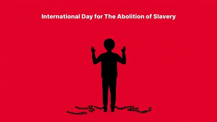 International day for the abolition of slavery silhouette