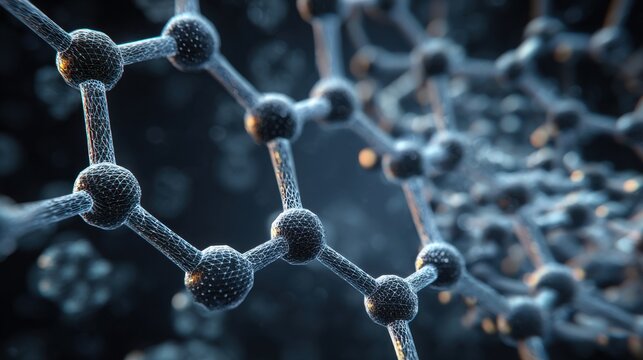 Abstract molecular structure scientific visualization - Powered by Adobe