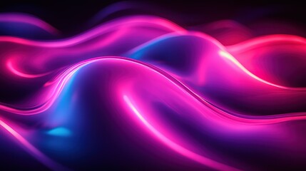 Vibrant Neon - Colored Flowing Wave Background for Digital Design