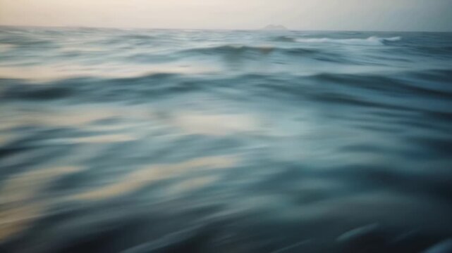 Ocean Waves Abstract Blurred Motion, Seascape, Water Surface