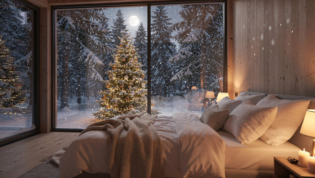 "Winter Serenity: Moonlit Snowscape Retreat"
- Powered by Adobe