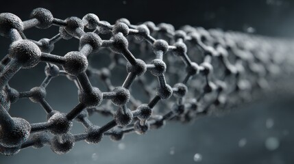 Nanostructure microscopic view carbon atoms