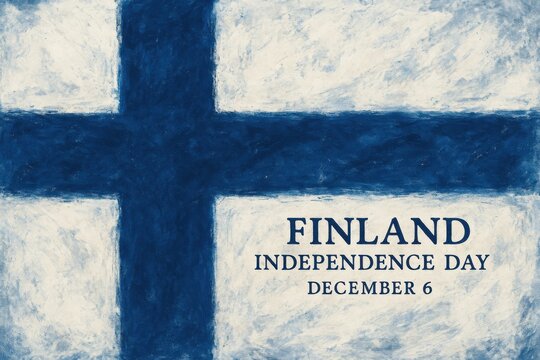 Finland independence day, december 6. Greeting card