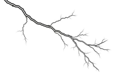 Obraz premium Detailed crack vector illustration on white background for graphic design and texture