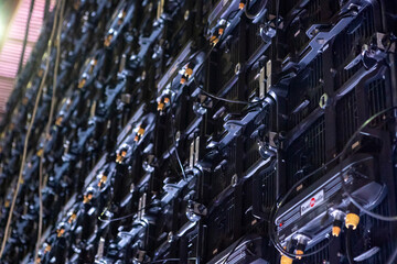 projection screen, rear view of connections