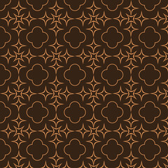 Geometric Pattern with Star and Clover Motifs