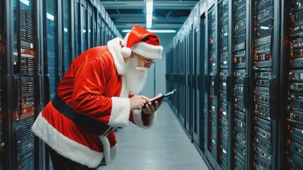 Santa Claus in a data center. - Powered by Adobe