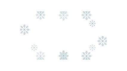 Delicate pale green and white abstract floral shapes arranged in a circular pattern on a clean white background