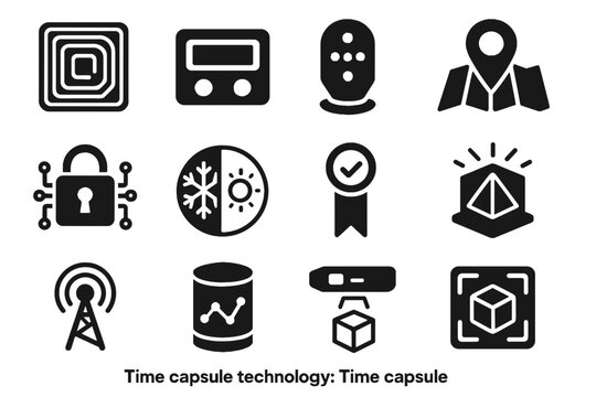 Tech vector encryption environmental smart icon rfid control modern transmitter logger lock