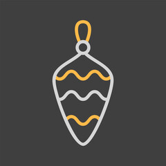 Obraz premium Christmas toy in vintage style vector icon