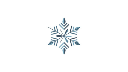 Delicate watercolor snowflake illustration with intricate geometric patterns and soft blue and white tones on a clean background