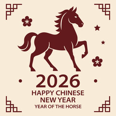 Happy Chinese New Year 2026 Year of the Horse Celebration
