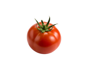 Ripe red tomato isolated on transparent background