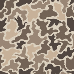 vector duck hunter camouflage pattern, hunting camo