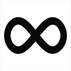 Infinity symbol silhouette icon representing endless time
