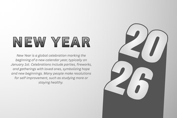 new year 2026, happy new year 2026 banner, poster, background, card design, illustration, web template, social media post design, Chinese new year 2026 eve, party banner, celebration, store banner.