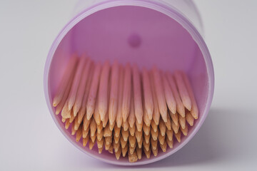 toothpicks in a glass