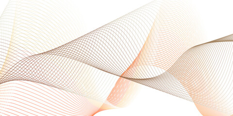 Dynamic minimal smoke sound line. Energy abstract smooth colorful gradient frequency isolated element creative blend. Science tech swirls with thin twisted connected vibration curve lines design.	