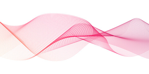 Dynamic minimal smoke sound line. Energy abstract smooth colorful gradient frequency isolated element creative blend. Science tech swirls with thin twisted connected vibration curve lines design.	