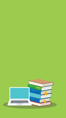 Online learning. Concept of webinar, business online training, education on computer or e-learning concept, video tutorial vector illustration.	