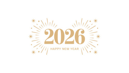 Fototapeta premium Golden 2026 numbers with celebratory fireworks and confetti for new year s eve celebration