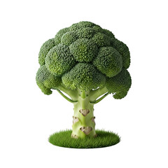 Broccoli on green grass