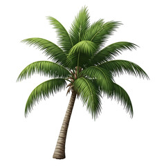 Palm tree isolated on black background