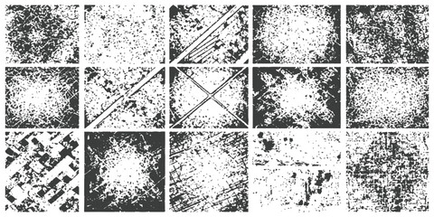 Varied grunge texture collection for vintage design backgrounds