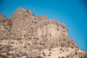 red rocks in the mountains