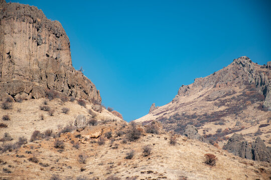 red rocks in the mountains - Powered by Adobe