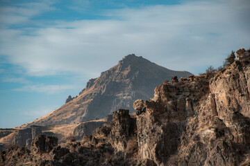 mountain landscape with clouds