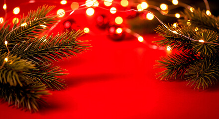 christmas background with christmas tree