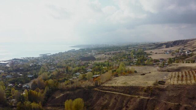 4K aerial drone footage of Ahlat and Lake Van &mdash; historic landscapes and stunning Eastern Turkey scenery