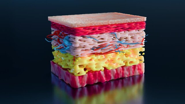 Weight loss Comparison. body transformation. Before and after a thick and thin waist, Fat belly before and slim fit, skin layers anatomy, fast weight loss process, Under Skin. fat burn, 3d render