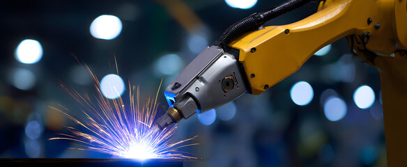 The welding arm does exact and steady metal bonding and joining with ease.