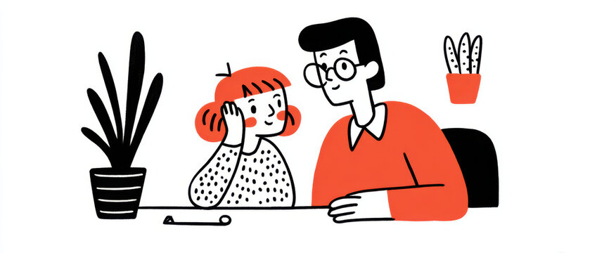 The behavioral support professional guides the child like a lighthouse with personalized strategies.