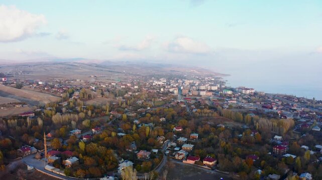 4K aerial drone footage of Ahlat and Lake Van &mdash; historic landscapes and stunning Eastern Turkey scenery