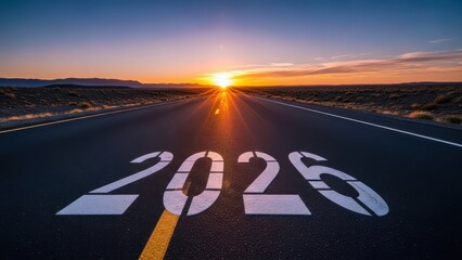 Road to 2026 with Sunrise &ndash; New Year Future Vision and Inspiration Concept