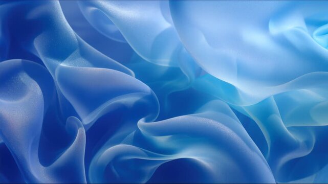 Swirling blue patterns create a calming visual experience