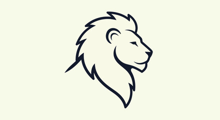 Elegant Lion Head Logo Design with Majestic Mane.