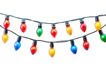 Bright Multicolor Holiday Garland Lights for Winter Party Designs