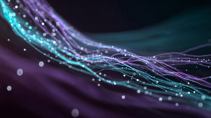 Futuristic Digital Data Stream Abstract Background